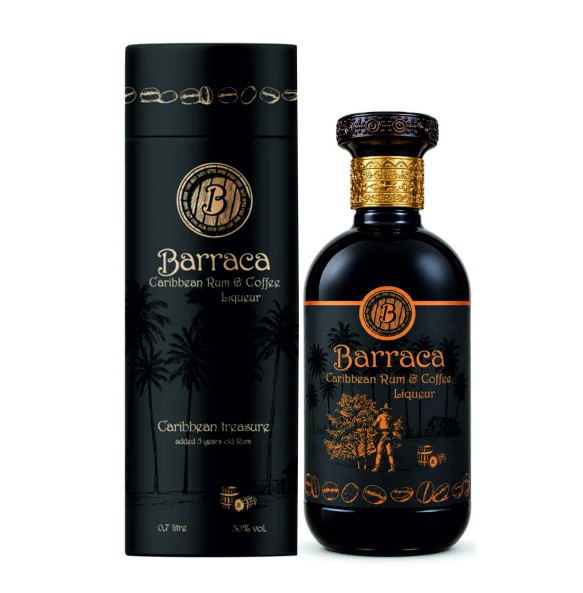 Elixír Barraca 5YO Rum & coffee 30% 0,7L tubus